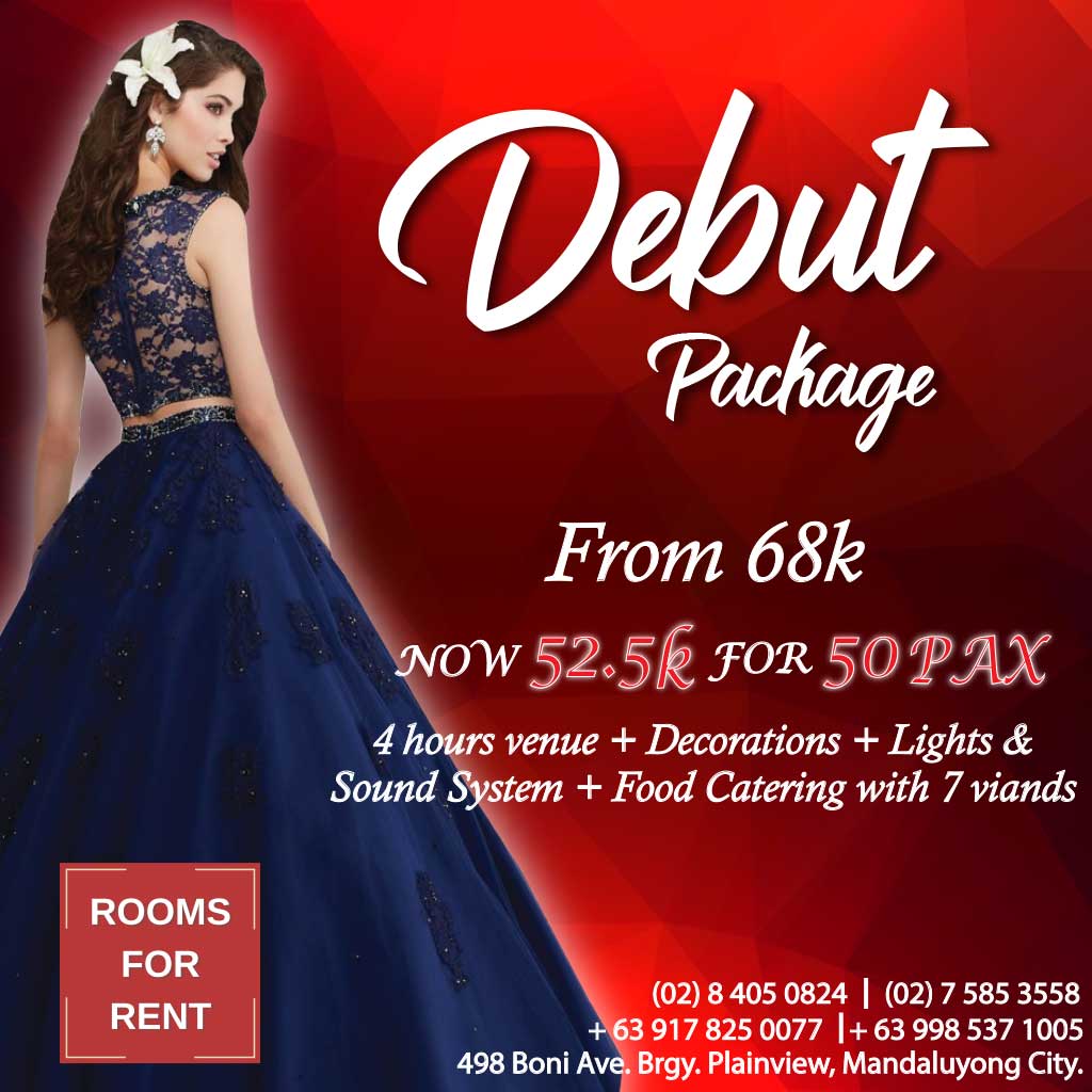 Debut - Rooms for Rent - package-events-party-celebration-roomsforrent.ph